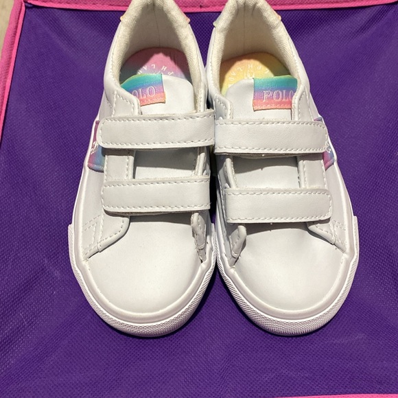 Ralph Lauren Polo Toddler Girl Rainbow Strip Size 9 - Picture 2 of 3